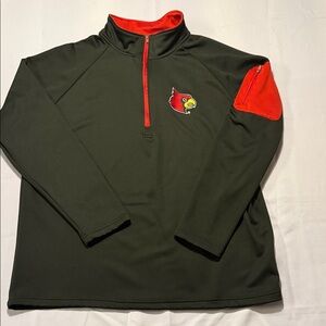 Black and Red Quarter-Zip Pullover